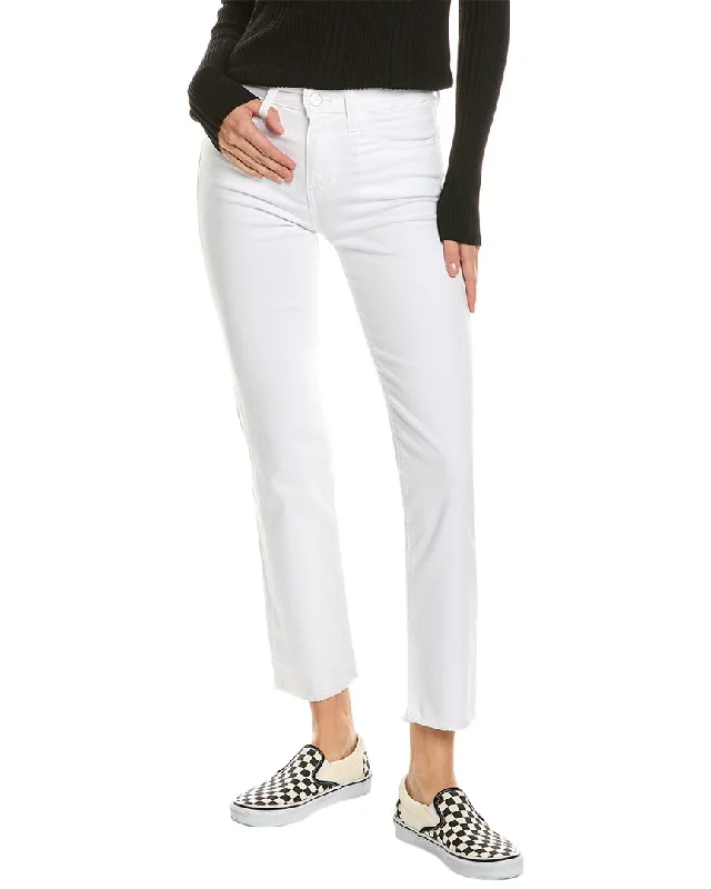 JOE'S Jeans The Lara White Cigarette Ankle Jean Fashionable Frayed Hem Denim