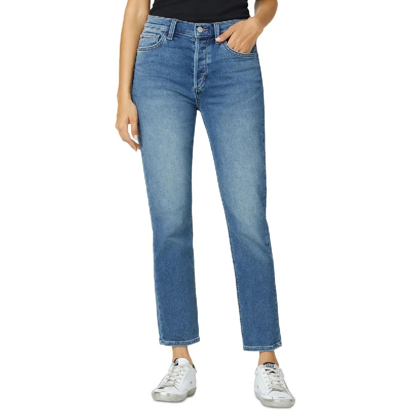 Joe's Jeans Womens The Scout Mid-Rise Crop Boyfriend Jeans Fashionable Frayed Hem Denim Joe's Jeans Womens The Scout Mid-Rise Crop Boyfriend Jeans Fashionable Frayed Hem Denim