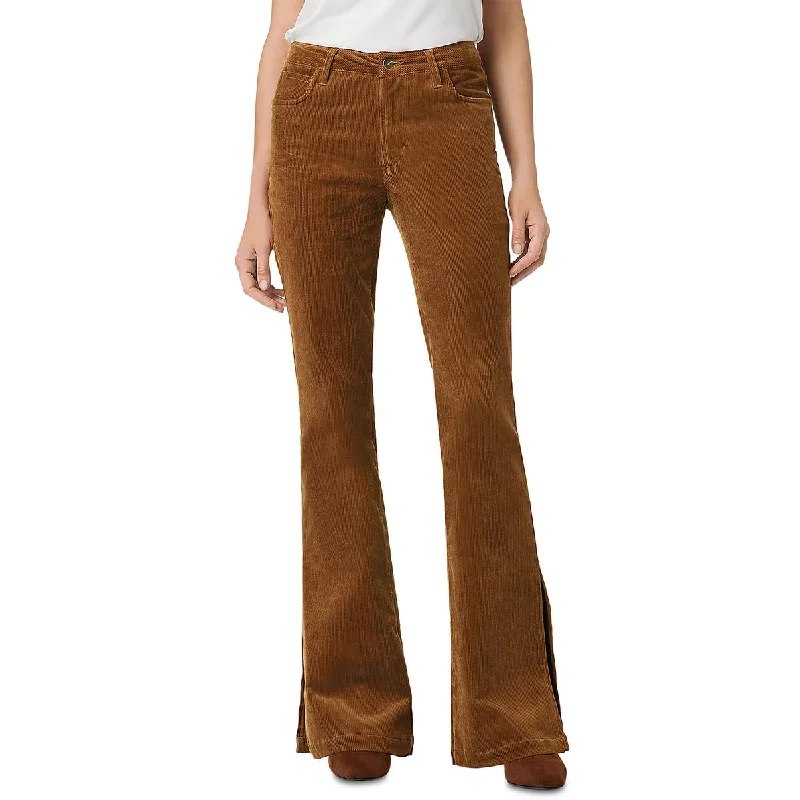 Joe's Womens Mid-Rise Corduroy Bootcut Jeans Comfortable Zip-Up Skinny Jeans