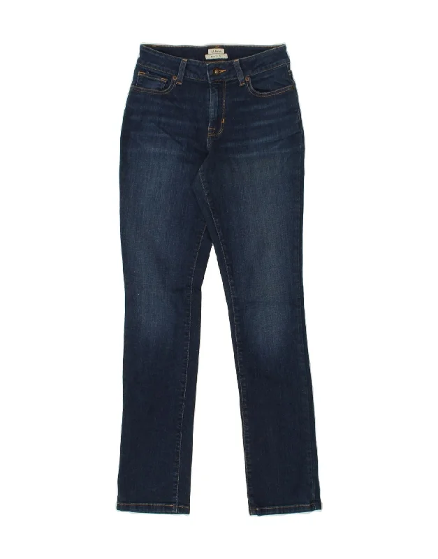 L.L.BEAN Womens Favorite Fit Skinny Jeans US 2 XS W26 L31 Blue Cotton Comfortable Boyfriend Jeans