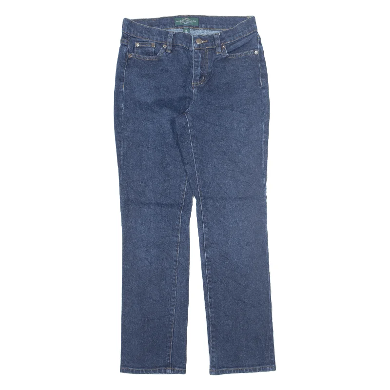 LAUREN RALPH LAUREN Petite Jeans Blue Denim Classic Straight Womens W27 L28 Casual Distressed Skinny Jeans