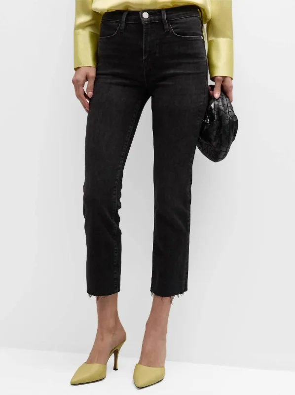 Le High Straight Released Hem Jeans In Hutchinson Comfortable Boyfriend Jeans