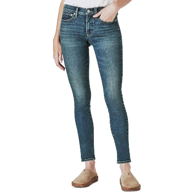 Lucky Brand Womens Ava Mid-Rise Stretch Skinny Jeans Elegant Tapered Leg Denim