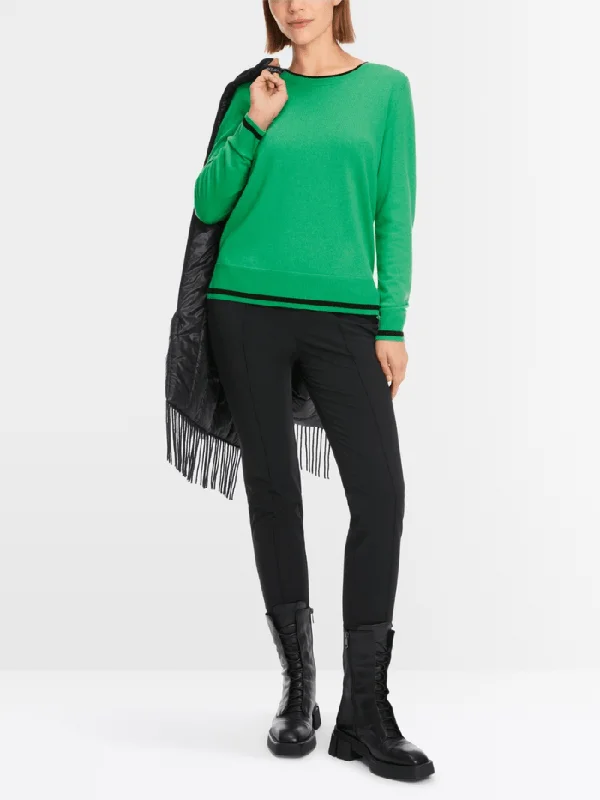 Marc Cain Sports Rethink Together Crew Necked Green Jumper XS 41.55 M80 Col 552 Zippered Front Buttoned Front Snap Front Marc Cain Sports Rethink Together Crew Necked Green Jumper XS 41.55 M80 Col 552 Zippered Front Buttoned Front Snap Front