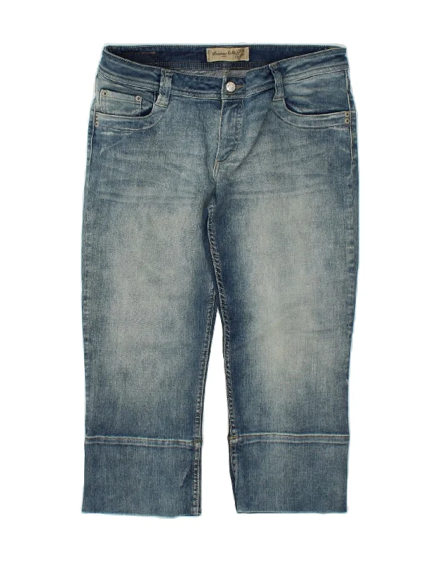 MOSSIMO Womens Capri Straight Jeans W30 L22 Blue Cotton Casual Straight-Leg Jeans
