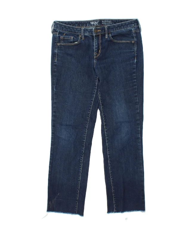 MOSSIMO Womens Mid Rise Straight Jeans US 6 Medium W28 L28 Blue Cotton Comfortable Full-Length Denim Jeans