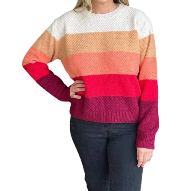 Mountain View Sweater In Orange Oversized Loose Flowy
