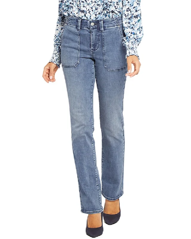 NYDJ Marilyn Pristine Straight Leg Jean Stylish Plus Size Denim Jeans