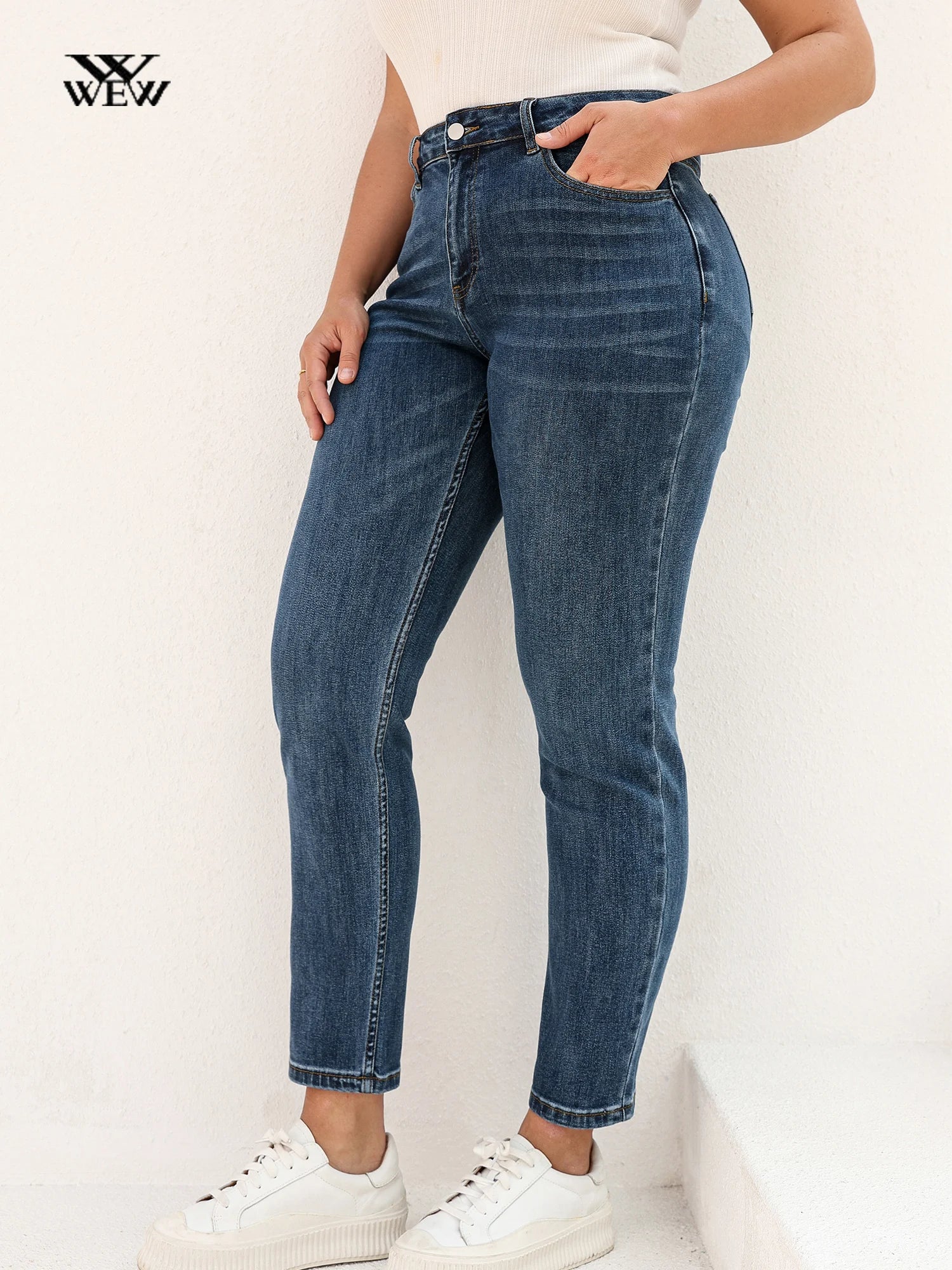 Plus Size BoyFriend Women's Jeans 6XL Fashion Straight Vintage Mid Waist  Pants Comfortable Flare Leg Jeans