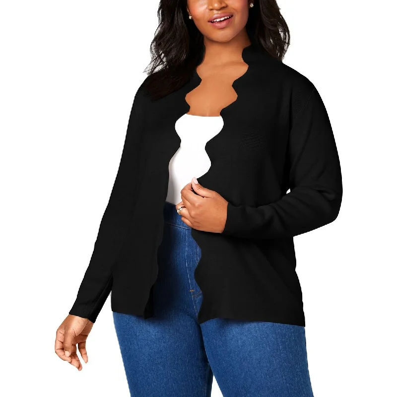 Plus Womens Open Front Cardigan Sweater Rayon Fabric Velvet Fabric Corduroy Fabric