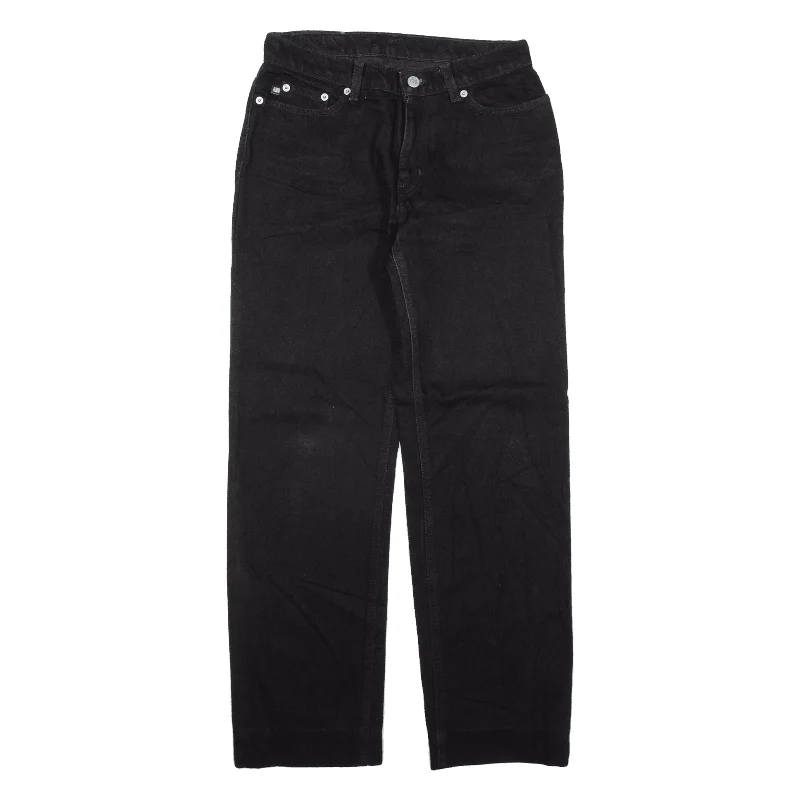 POLO RALPH LAUREN Jeans Black Denim Regular Straight Womens W27 L29 Trendy Low-Rise Bootcut Jeans