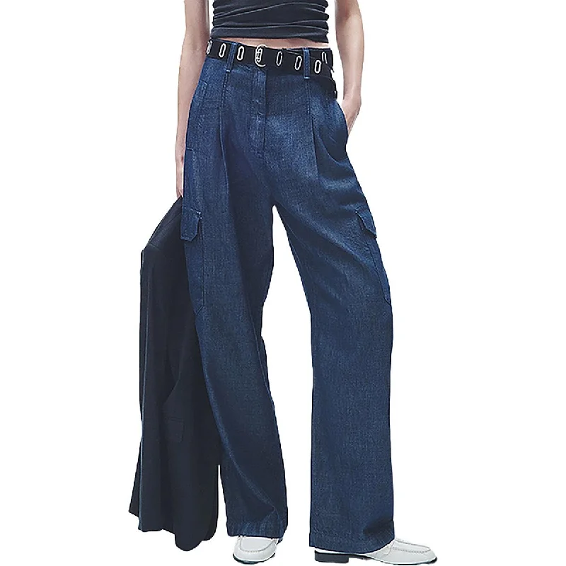 Rag & Bone Jeans Womens Cargo Wide Leg Wide Leg Jeans Casual Distressed Skinny Jeans