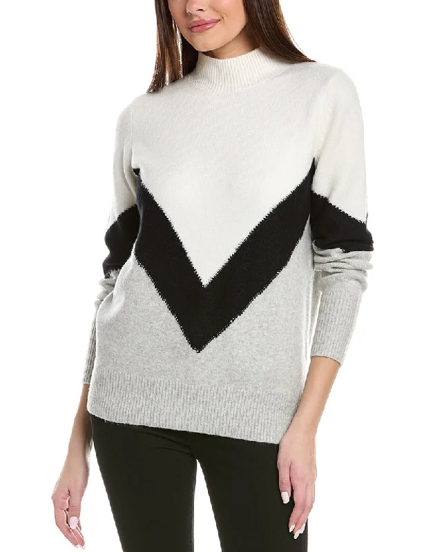 Reiss Claude Turtleneck Patter Wool-Blend Sweater Spandex Blend Rayon Blend Denim Blend