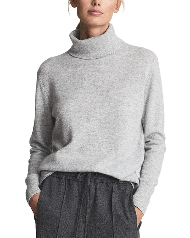 Reiss Coleen Cashmere Roll Neck Jumper Elasticated Padded Insulated