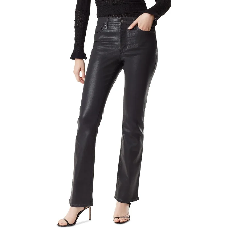 Sam Edelman Womens Penny Denim High-Rise Bootcut Jeans Stylish Tapered Fit Jeans
