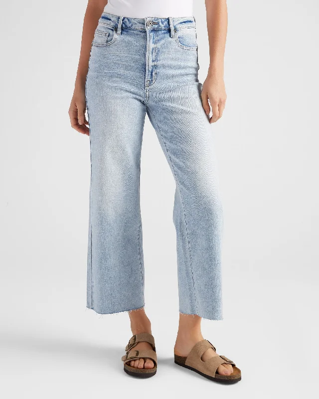 The Nori Cropped Wide Leg Jeans Casual Straight-Leg Jeans
