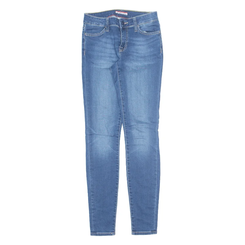 TOMMY HILFIGER Jeans Blue Denim Slim Skinny Stone Wash Womens W26 L30 Trendy Flared Leg Jeans TOMMY HILFIGER Jeans Blue Denim Slim Skinny Stone Wash Womens W26 L30 Trendy Flared Leg Jeans