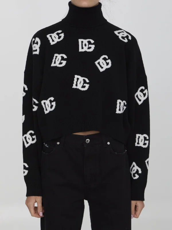 Turtleneck Sweater With Dg Logo Bright Pastel Dark