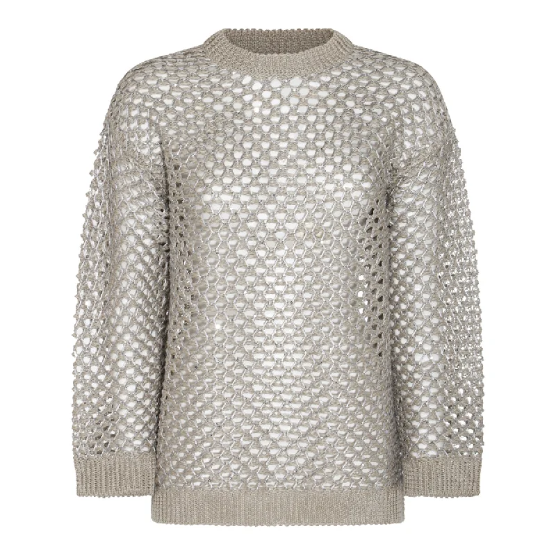 Valentino Sweaters Chenille Brocade Lace