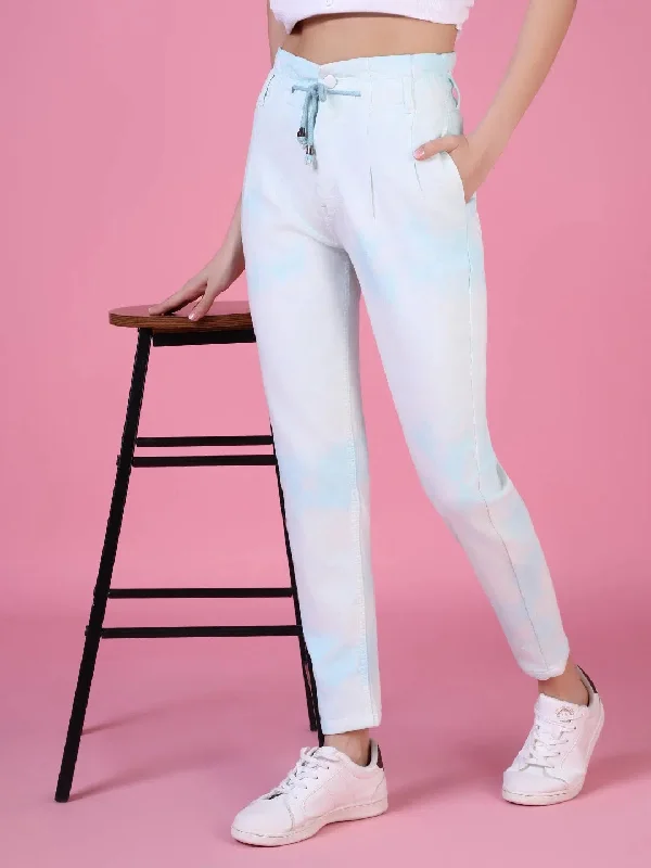 Women White Solid Regular Fit Denim Jeans-GZ-5137-Whiteblue Elegant Bootcut Fit Jeans