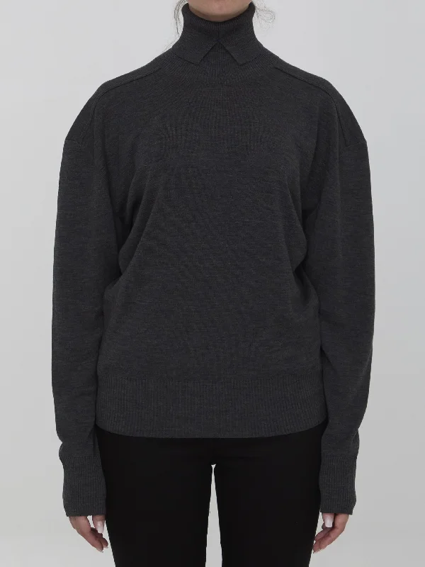 Wool Jumper Cable Knit Ribbed Knit Lace Knit