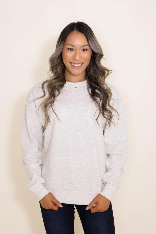 1897 Active Honeycomb Stretch Sweatshirt for Women in White | T103-OATMEAL Hoodie with Frayed Bohemian Relaxed 1897 Active Honeycomb Stretch Sweatshirt for Women in White | T103-OATMEAL Hoodie with Frayed Bohemian Relaxed