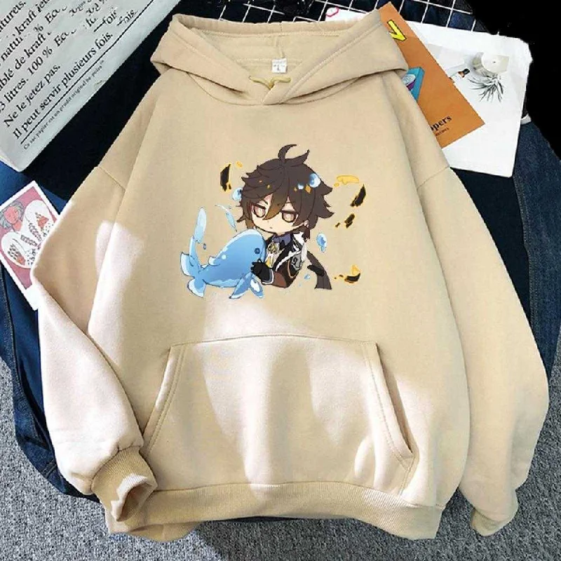 Genshin Impact Clothes Women Hot Game Zhong Li Print Kawaii Hoodie Sweatshirts Cotton Hoodie Fleece Lining Warmth Genshin Impact Clothes Women Hot Game Zhong Li Print Kawaii Hoodie Sweatshirts Cotton Hoodie Fleece Lining Warmth