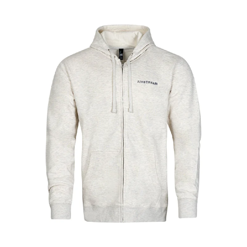 Airstream Fleece Full Zip Hoodie Hoodie with High-Low Hem Asymmetrical Trendy