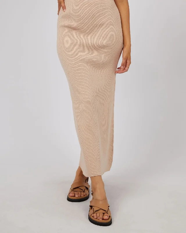 All About Eve Henley Knit Skirt high slit skirt