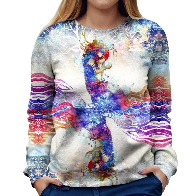 As Above So Biggest Womens Sweatshirt Hoodie with Hem Fringe Bohemian Relaxed