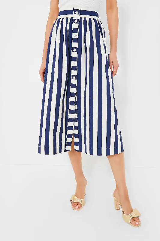 Awning Stripe Cora Skirt midi skirt versatile