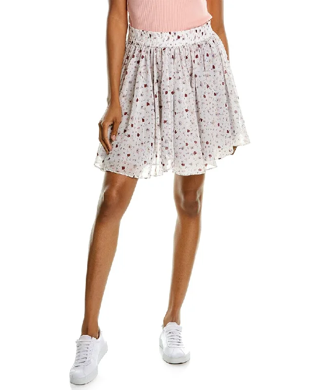 Tags Woven Print Skirt silk skirt smooth