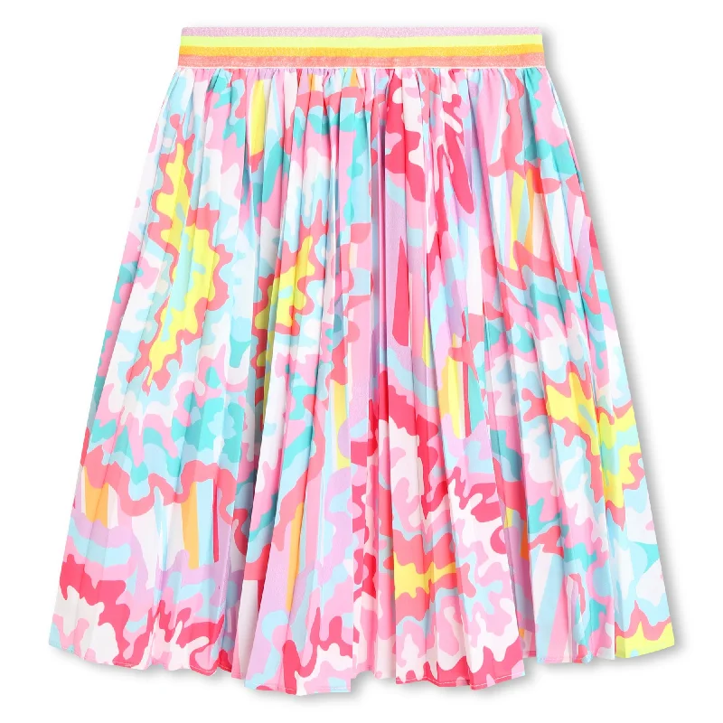 BILLIEBLUSH ALLOVER BUTTERFLY PRINT PLEATED MIDI SKIRT leather skirt modern