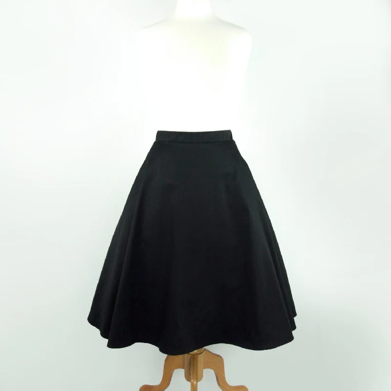 Black  Full  Circle  Skirt #FS-B643 floral skirt print