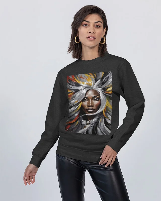 Black Sister Collection [Part 1 ] Unisex Premium Crewneck Sweatshirt | Lane Seven Hoodie with Hem Detail Decorative Unique