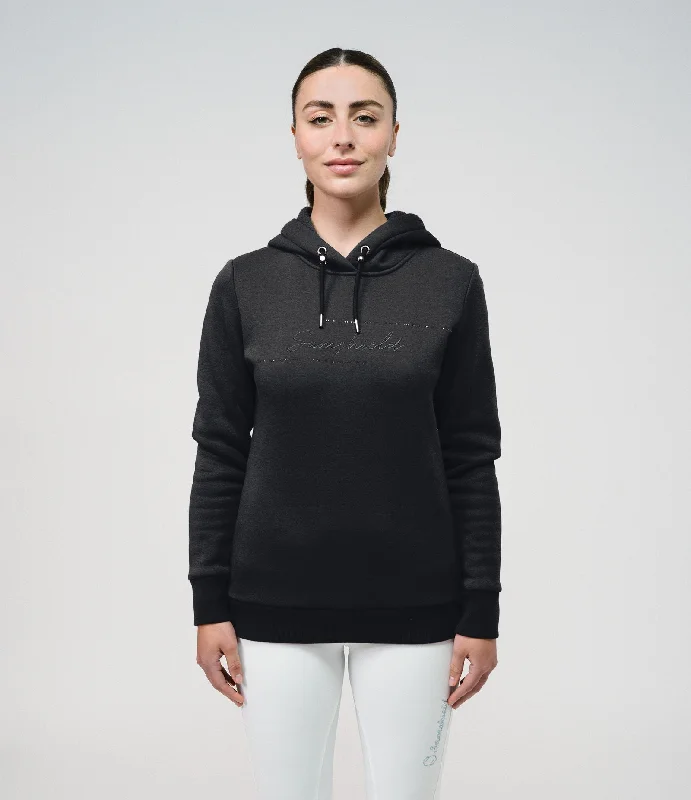 Bonnie Hoodie Sweatshirt - Black Tone On Tone Hoodie with Patch Decorative Personalized Bonnie Hoodie Sweatshirt - Black Tone On Tone Hoodie with Patch Decorative Personalized