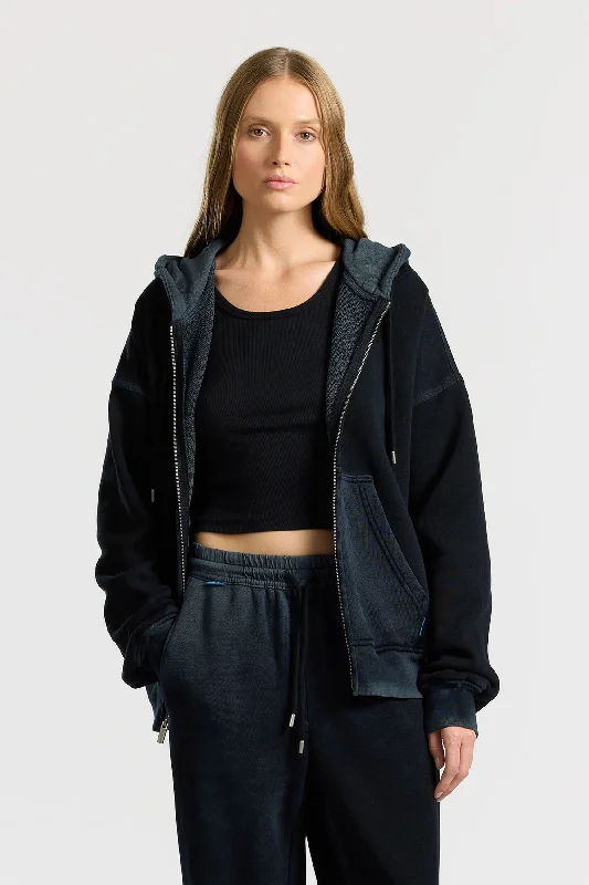 Boston Zip Hoodie Hoodie with Mesh Breathable Sporty