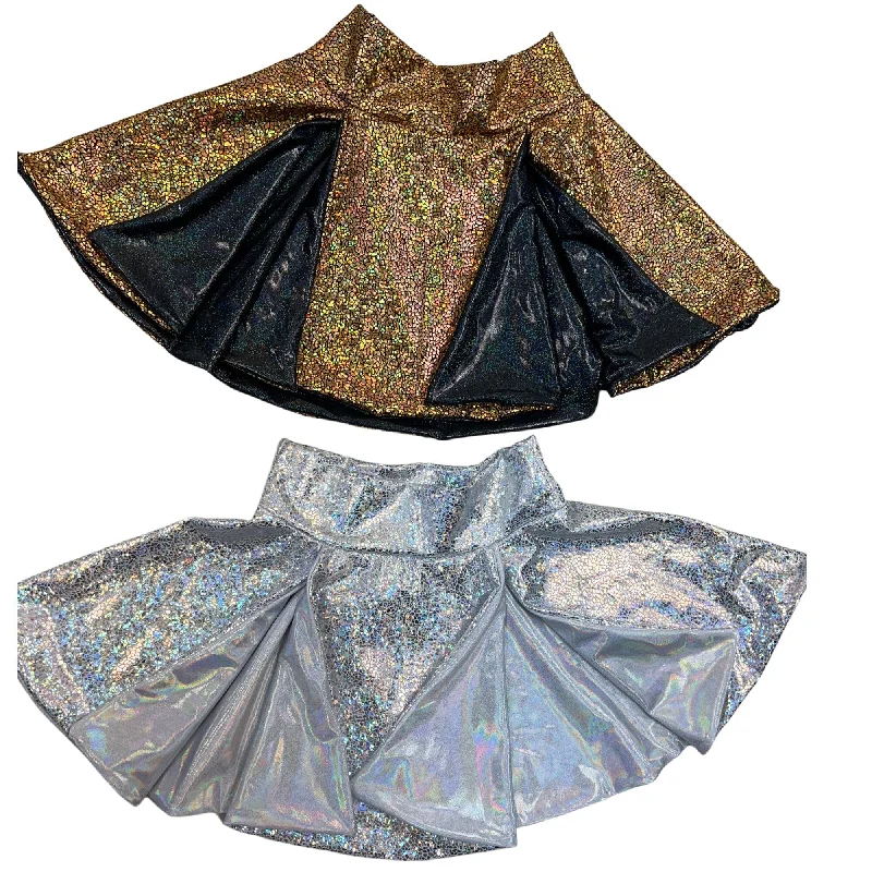 Build Your Own 15" Flip Skirt with Double Front Slits patchwork skirt art