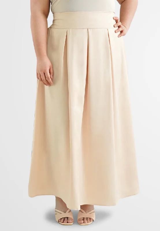 Carlita Elegant Party Satin Skirt (094202) casual skirt length
