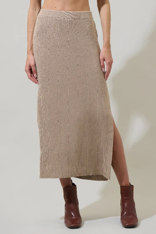 Carthay Sweater Maxi Skirt flowy skirt hem