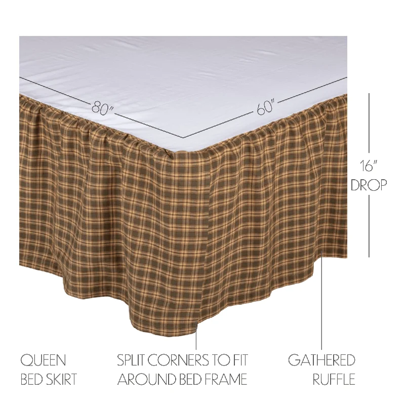Cedar Ridge Queen Bed Skirt 60x80x16 chiffon skirt floaty
