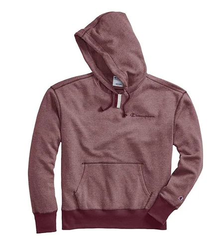 Champion Life Men's Heritage Heather YC Hoodie, Embroidered Logo Maroon Hoodie with Typography Text Message