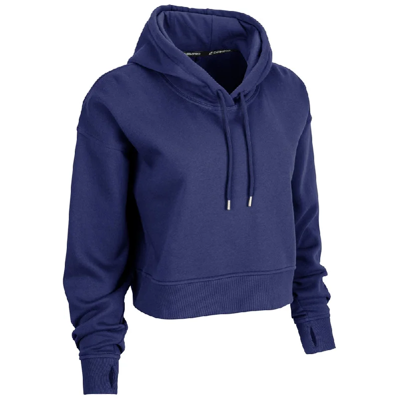 Champro Victory Fleece Women's Crop Hoodie Hoodie with Front Slit Layering Stylish