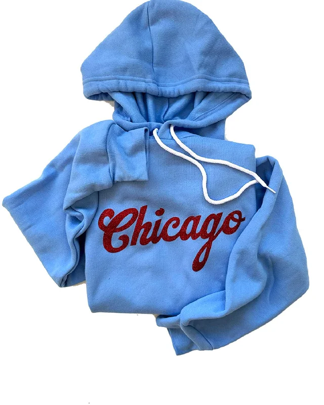 Chicago Hoodie Hoodie with Ribbed Hem Stretchable Secure