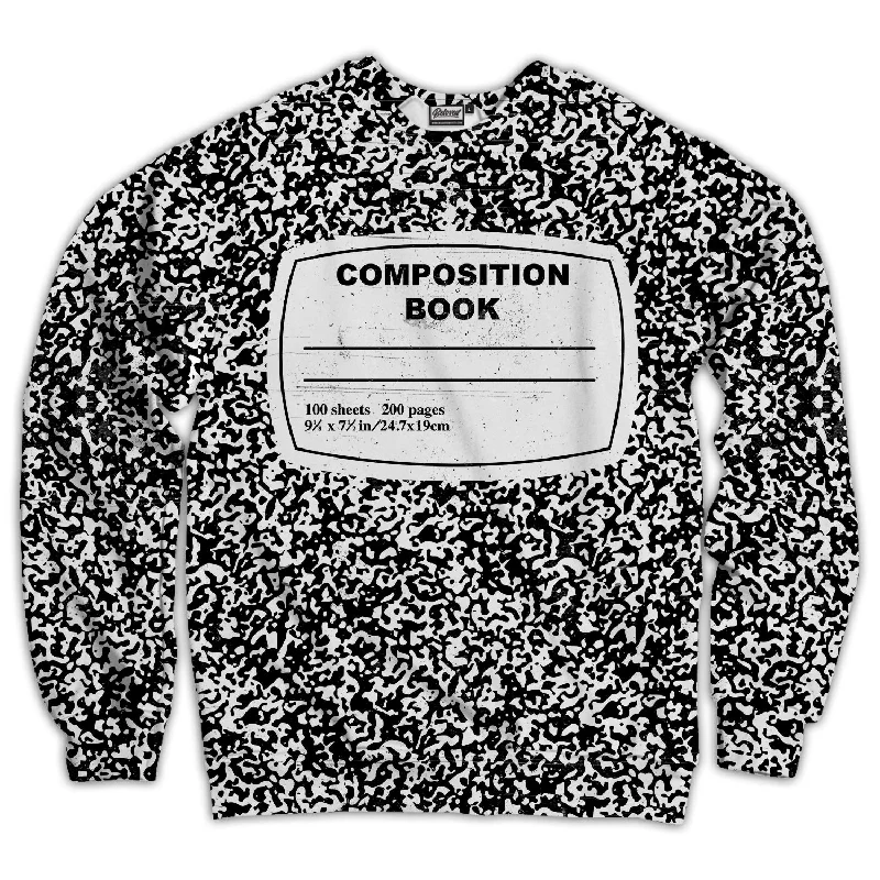 Composition Book Unisex Sweatshirt Cotton Hoodie Fleece Lining Warmth