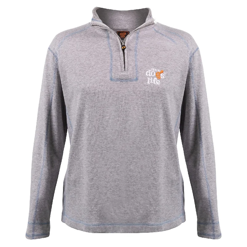 1/3 Zip Sweatshirt - Sport Grey Hoodie with Earth Tones Natural Calm