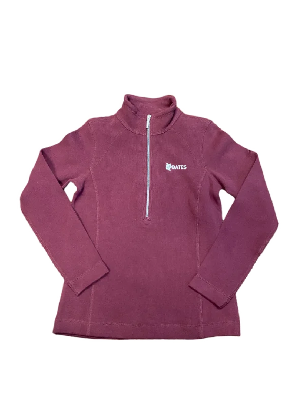 Women's 1/2 Zip Maroon Sport Aruba Sweatshirt from Tommy Bahama Hoodie with Back Slit Movement Comfort Women's 1/2 Zip Maroon Sport Aruba Sweatshirt from Tommy Bahama Hoodie with Back Slit Movement Comfort