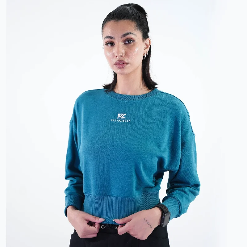 Cozycrest Oversized Sweatshirt Coral blue Hoodie with Velcro Closure Adjustable Secure Cozycrest Oversized Sweatshirt Coral blue Hoodie with Velcro Closure Adjustable Secure