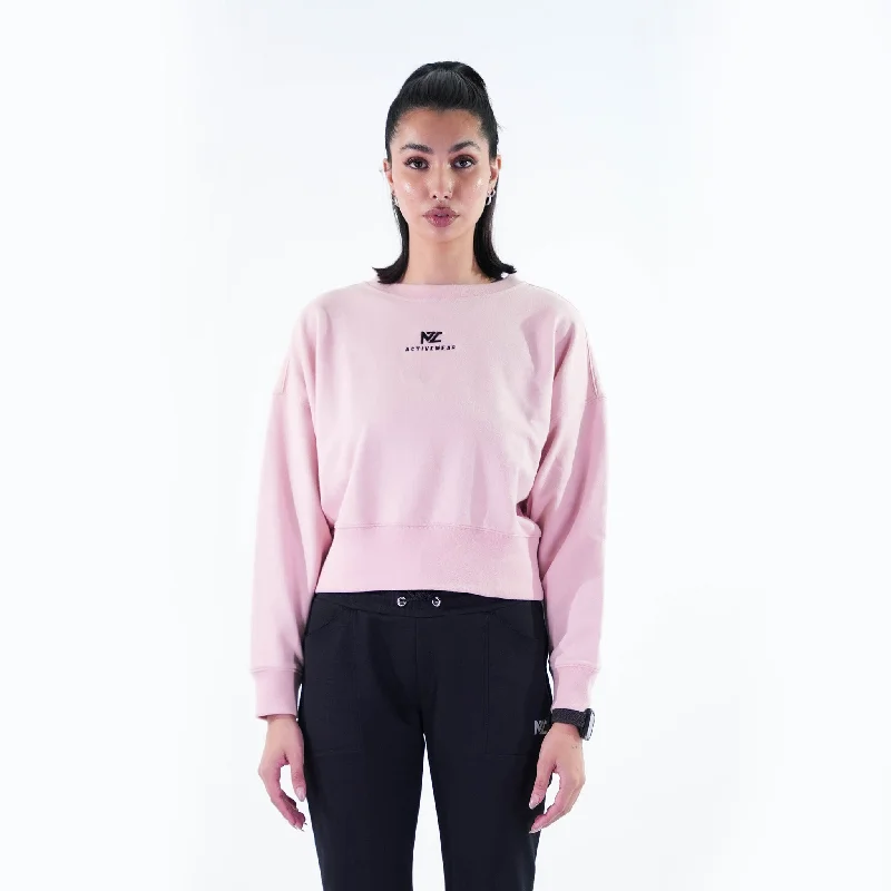 Cozycrest Oversized Sweatshirt Pink Skin Hoodie with Longline Fit Extended Stylish