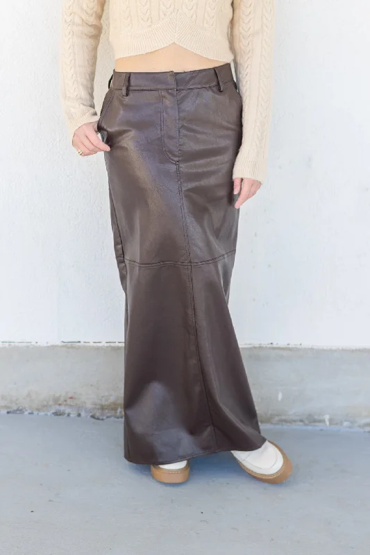 CLARA BROWN SKIRT wool skirt sturdy